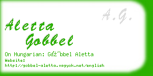 aletta gobbel business card